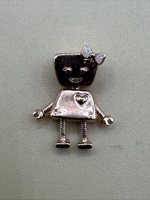 Pandora Charm Rosegold mit rosa Emaille Bella Bot Roboter Mädchen