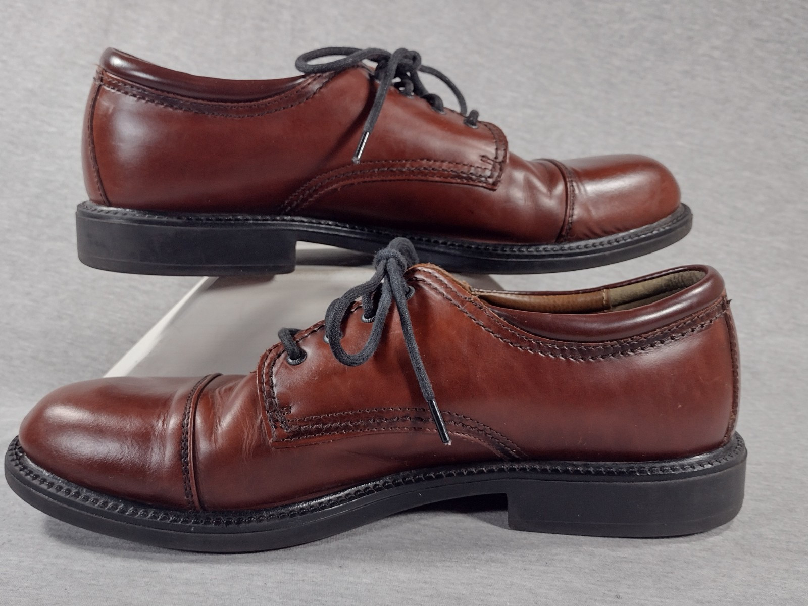 SAOLA G.H. Scarpe eleganti Bass Derby punta a cappuccio uomo 10 5 M pelle marrone 1802 200