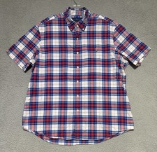 Polo Ralph Lauren Classic Fit Plaid short sleeve button shirt Mens XL Flesh Pony