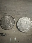 2 $1 GENUINE 1800'S UNITED STATES MORGAN SILVER DOLLARS 1889 And 1890
