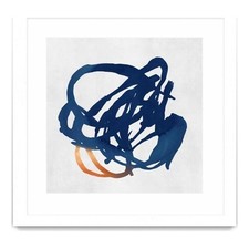 Giant Art 36x36 Luminous Orange II Matted and Framed in White