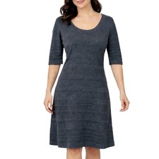 Calvin Klein Sweater Dress Women’s Size Medium Gray Bandage Knit Scoop Neck Y2K