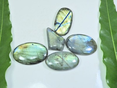 23X33-28X43MM Natural Multi Labradorite Oval Cabochon Loose Gemstone 5PcsLot
