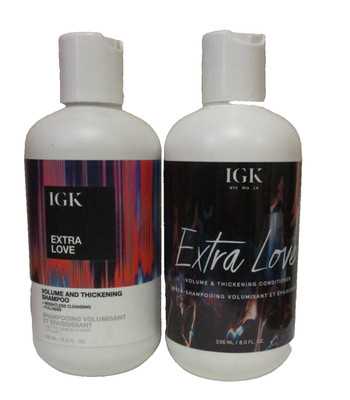 IGK Extra Love Volume and Thickening Shampoo and Conditioner 8 oz Duo Set