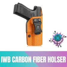 WARRIORLAND IWB Carbon Fiber Kydex Holster for Glock 17/19/19X/44-Without Claw