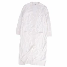 Hermes Cardigan 21SS Long Total Pattern Knit Silk Cotton Top 36 (s) Used MOLO-0