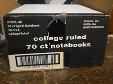 Bulk Box Of 1 College Ruled 70 Page Notebooks - 70 Notebooks Per Box 
