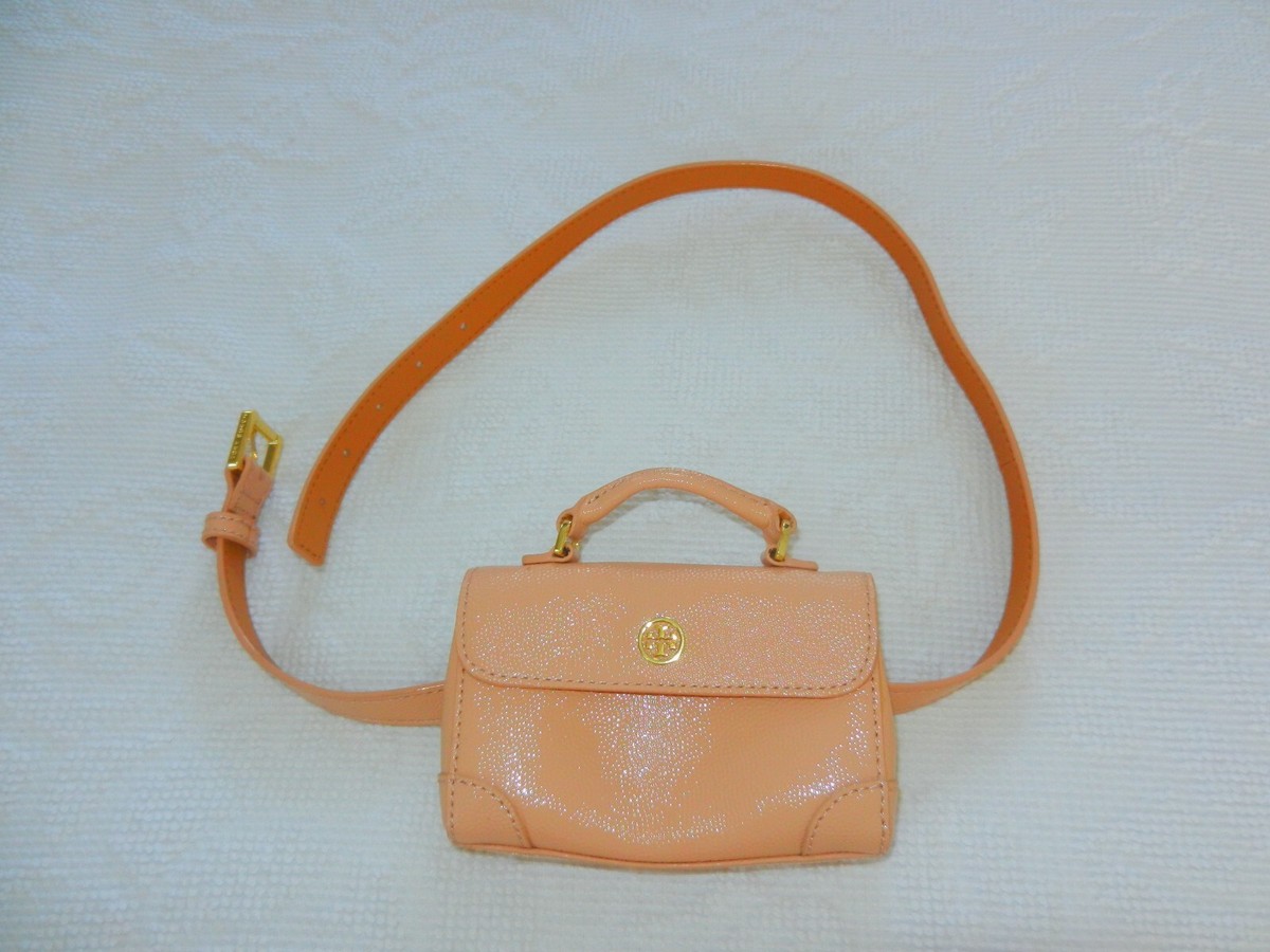 New Tory Burch nude blush belt beg small pebbled patent  display picture 3