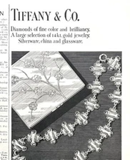 Vintage 1947 Tiffany & Co. Vanity Case Gold Original Print Ad 12x29cm NYM 41247