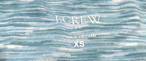 J CREW NWT Extra Small Blue Bike Shorts Side Pocket Heathered Stretch "8 Inseam - Picture 9 of 10