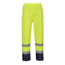 Image of Portwest Hi-Vis Contrast Classic Rain Trousers Waterproof Reflective H444