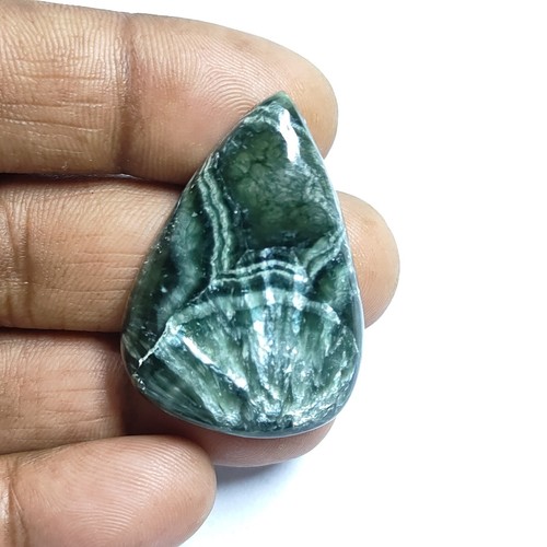 seraphinite Natural seraphinite Cabochon Loose Gemstone Jewelry 54 Cts. ME-13476 - Picture 4 of 5