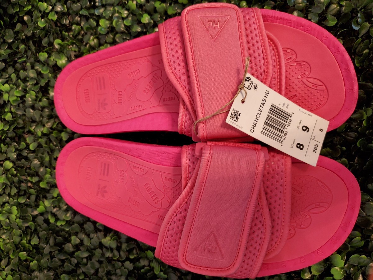 Adidas Human Race Pharrell Williams Pink Chancletas HU Slide Men's Size 8  ~NEW 191982162494| eBay