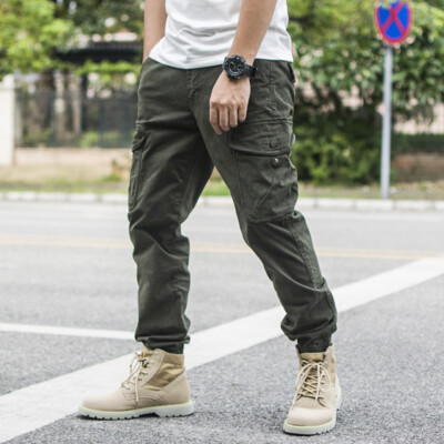 Men Joggers Pants Tapered Sports Work 