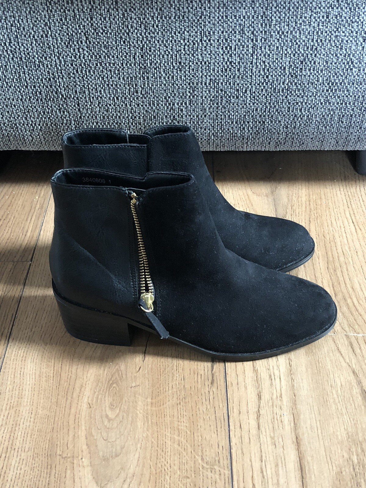 suede side zip boots