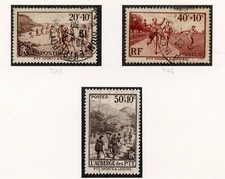 STAMP / TIMBRE DE FRANCE OBLITERE N° 345/347 SPORTS ET LOISIRS