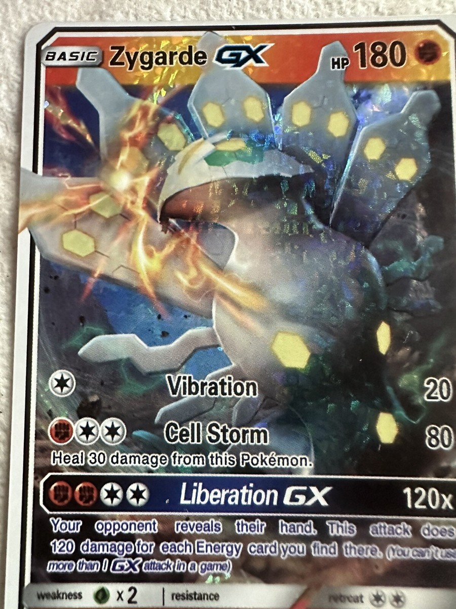 Zygarde GX Gold Back 💥Foil Fan Art Draco Spear NM | eBay