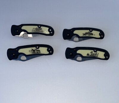 Set of 4 Rite Edge Wildlife Handle Artwork Deer, Fish, Eagle, Wolf FREE SHIPPING
