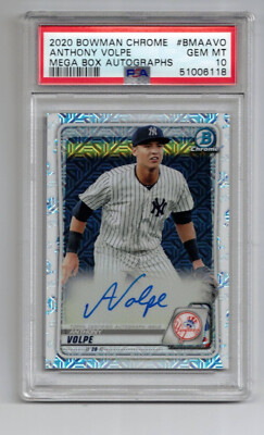 2020 BOWMAN CHROME ANTHONY VOLPE MEGA BOX PSA 10 AUTOGRAPHED | eBay