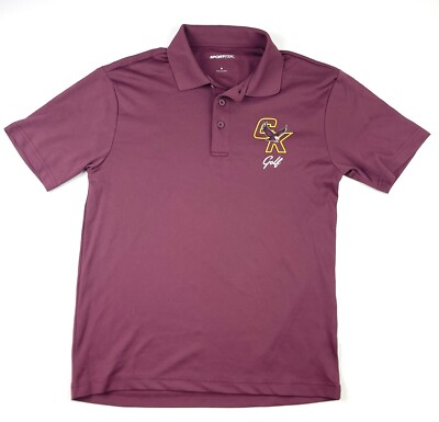 Men s Sport-Tek Burgandy CK Gold Polo Size Small