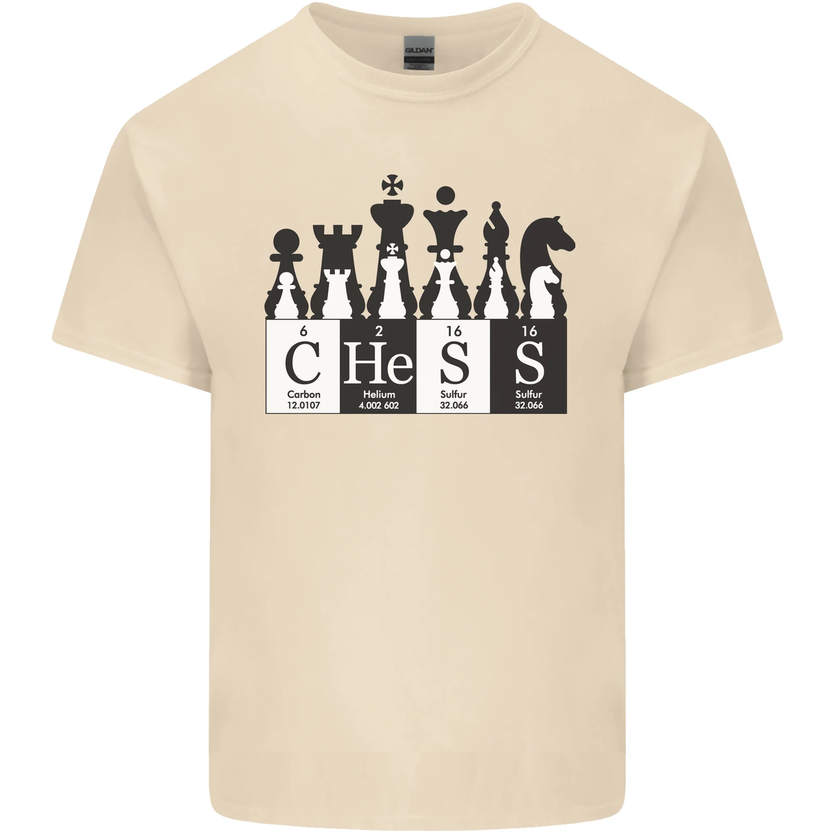 Chess Elements Periodic Table Mens Cotton T-Shirt Tee Top