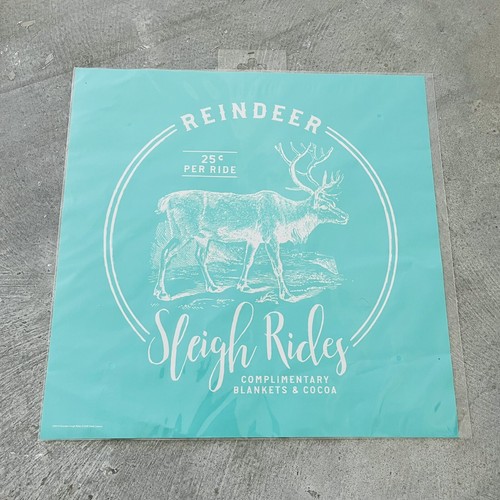 Chalk Couture REINDEER SLEIGH RIDES Transfer Size D New Christmas