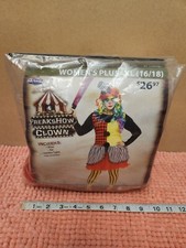 Fun World "Freakshow Clown" Halloween Costume Women's Plus Sz XL 16/18 NEW