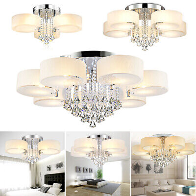 Dimmable Ceiling Light Crystal, Acrylic Chandelier Drops Uk
