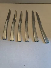 Vintage Carvell Hall Set of 6 Stainless Steel Steak Knives Towle Design