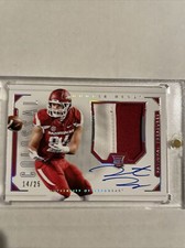 HUNTER HENRY ON-CARD AUTO PLAYER-WORN SP JERSEY CARD #/25 NATIONAL TREASURES 