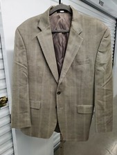 Ralph Lauren 2 btn gray olive herringbone sport coat jacket blazer sz 42R