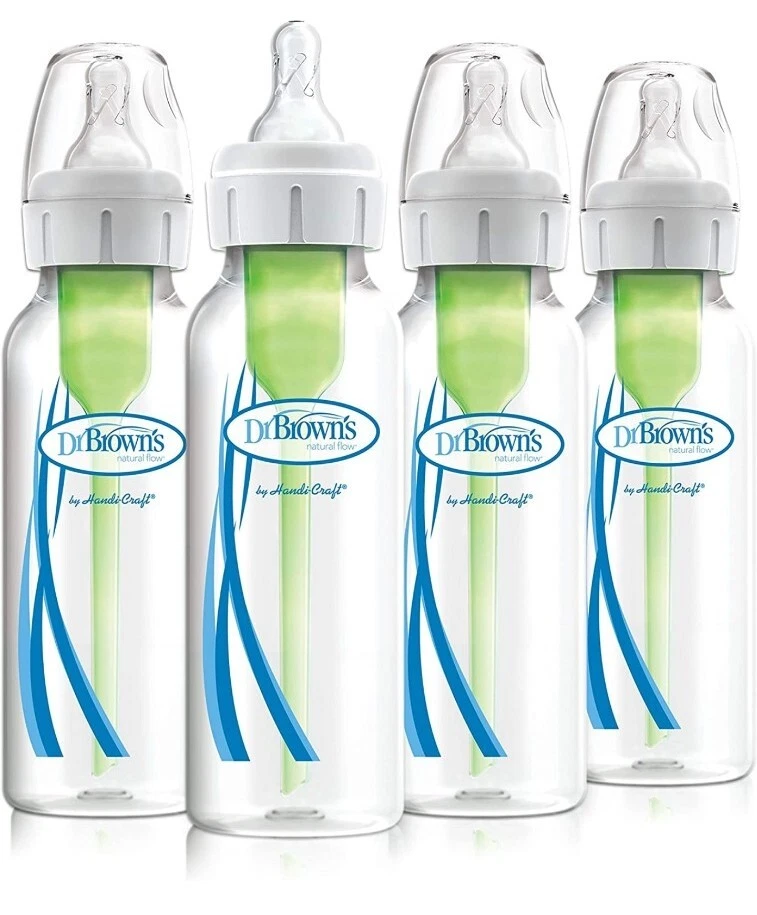 Dr. Brown’s Anti-Colic Options+ Baby Bottles, Narrow, 8 oz, 4 pack Dr Browns