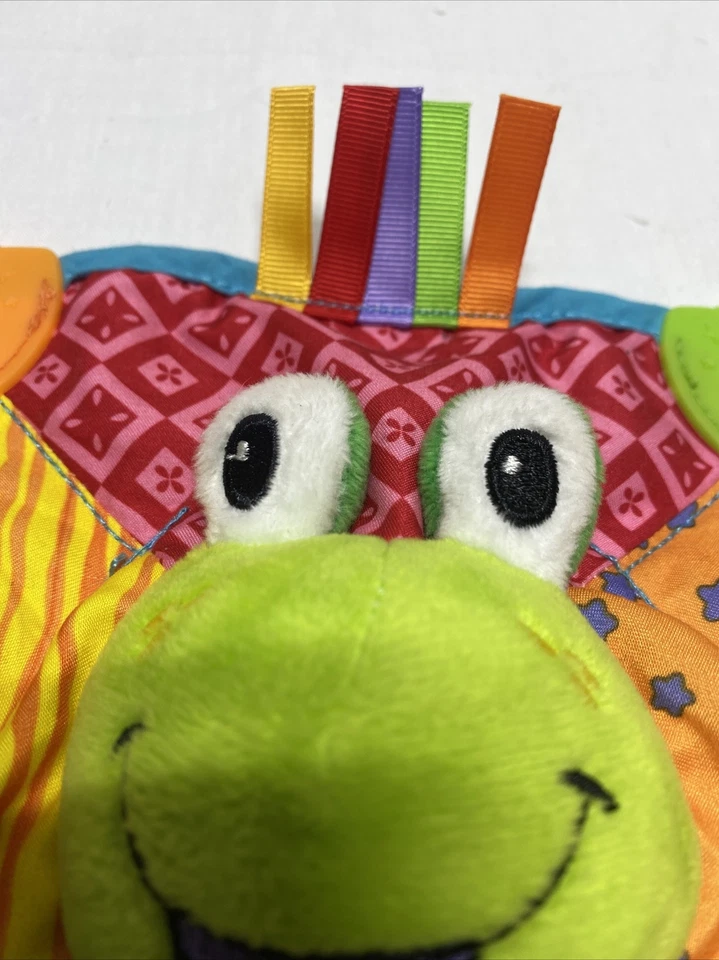 Nuby Teething Blankie Baby Teether Frog Squeaker Toy 0+ Months Crinkle - Image 3 of 4