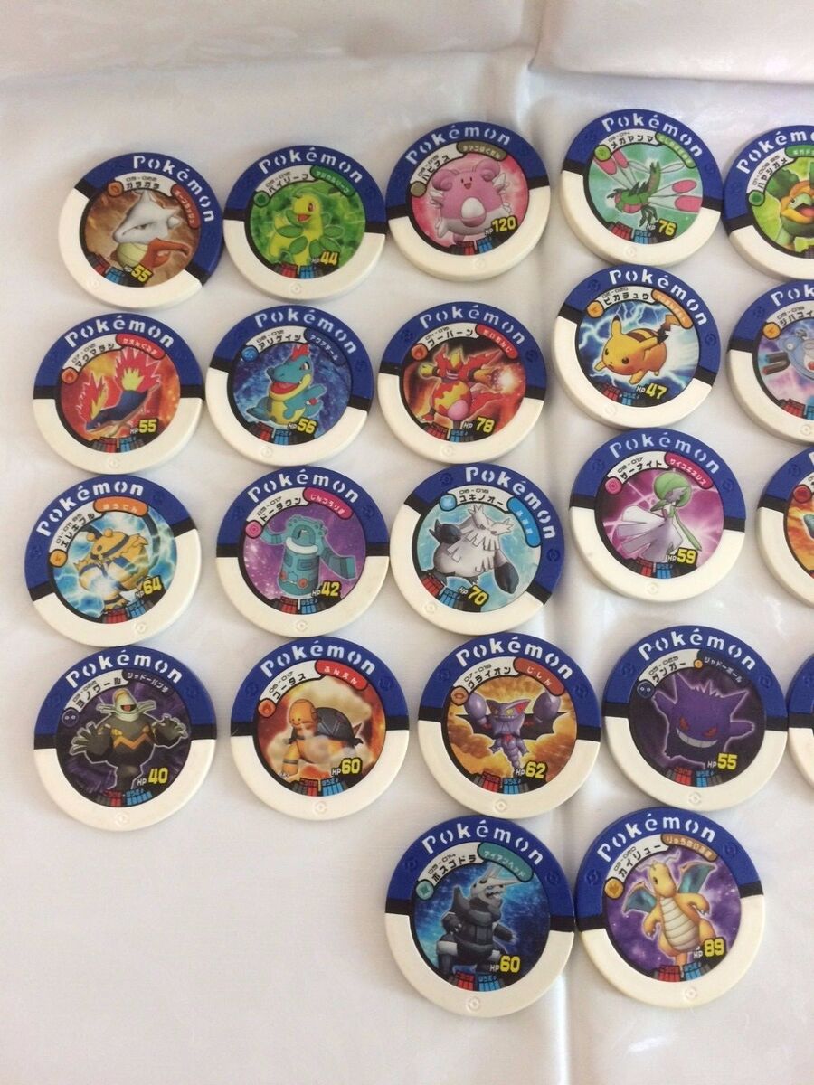 JAPAN POKEMON CHIPS COINS BLUE/WHITE RANDOM LOT 26 CHIPS - 002