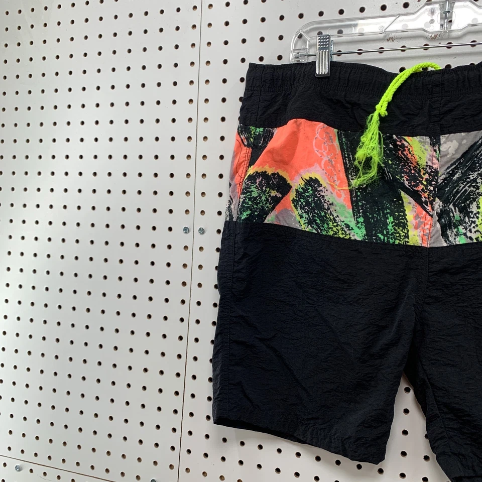Bañador Pantalones Cortos Vintage Años 90 Ocean Pacific Niños XL Talla 18 Negro Neón 33x7 Foto 3 de 4