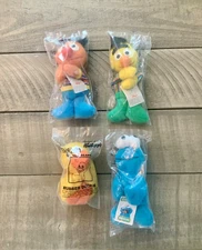 Sesame Street Mini Beans by Kellogg’s COOKIE MONSTER ERNIE BERT 4" NEW OLD STOCK