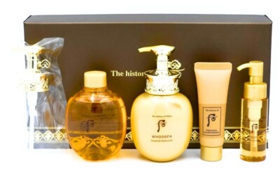 WHOOSPA Body 2pcs Special Set/ Oil Shower 220ml and Essential Moisturizer 220ml
