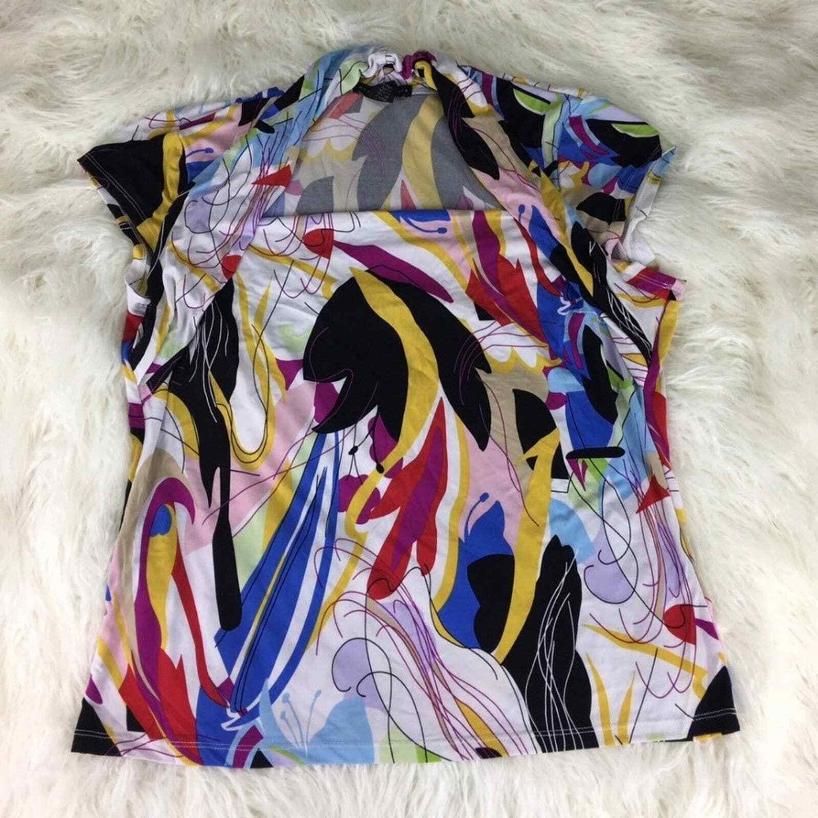 Grace Elements Size Extra Large Floral Blouse - image 1