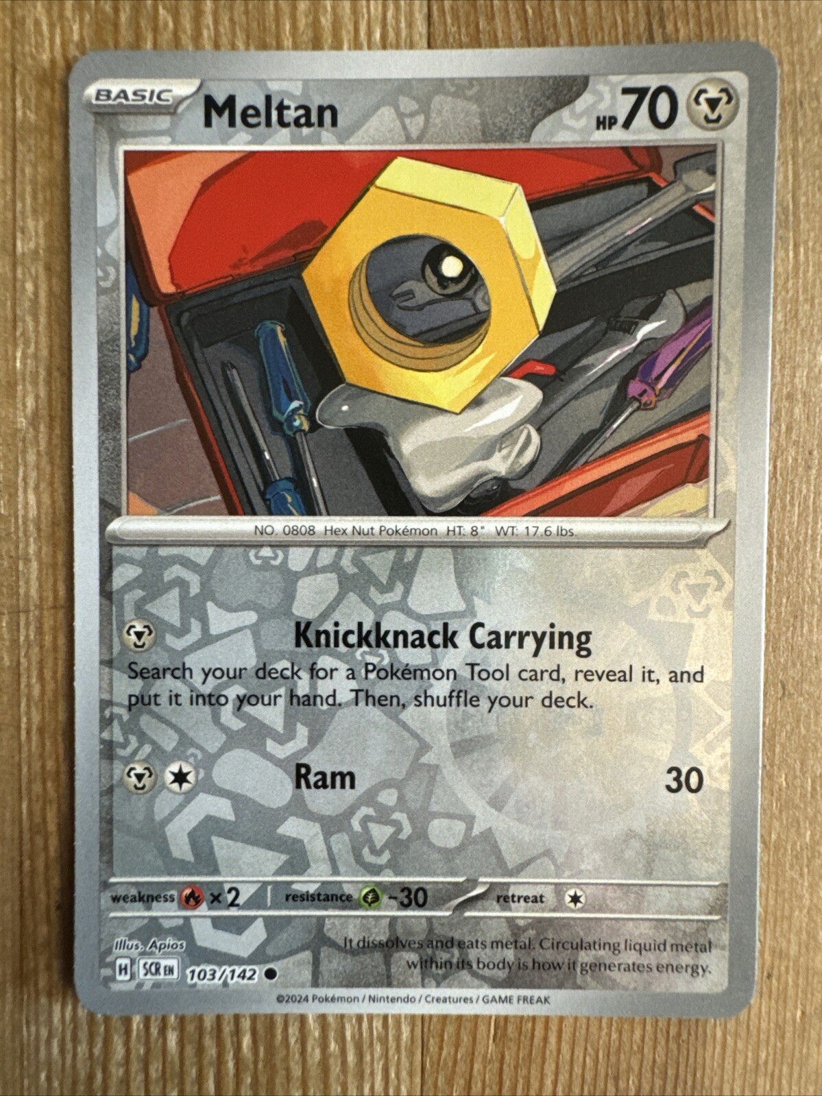 Meltan 103/142 Stellar Crown Reverse Holo Pokemon Card NM