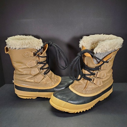 SOREL WOMEN'S SZ 7 WATERPROOF MANITOU KAUFMAN SNOW BOOTS WOOL LINED *READ*