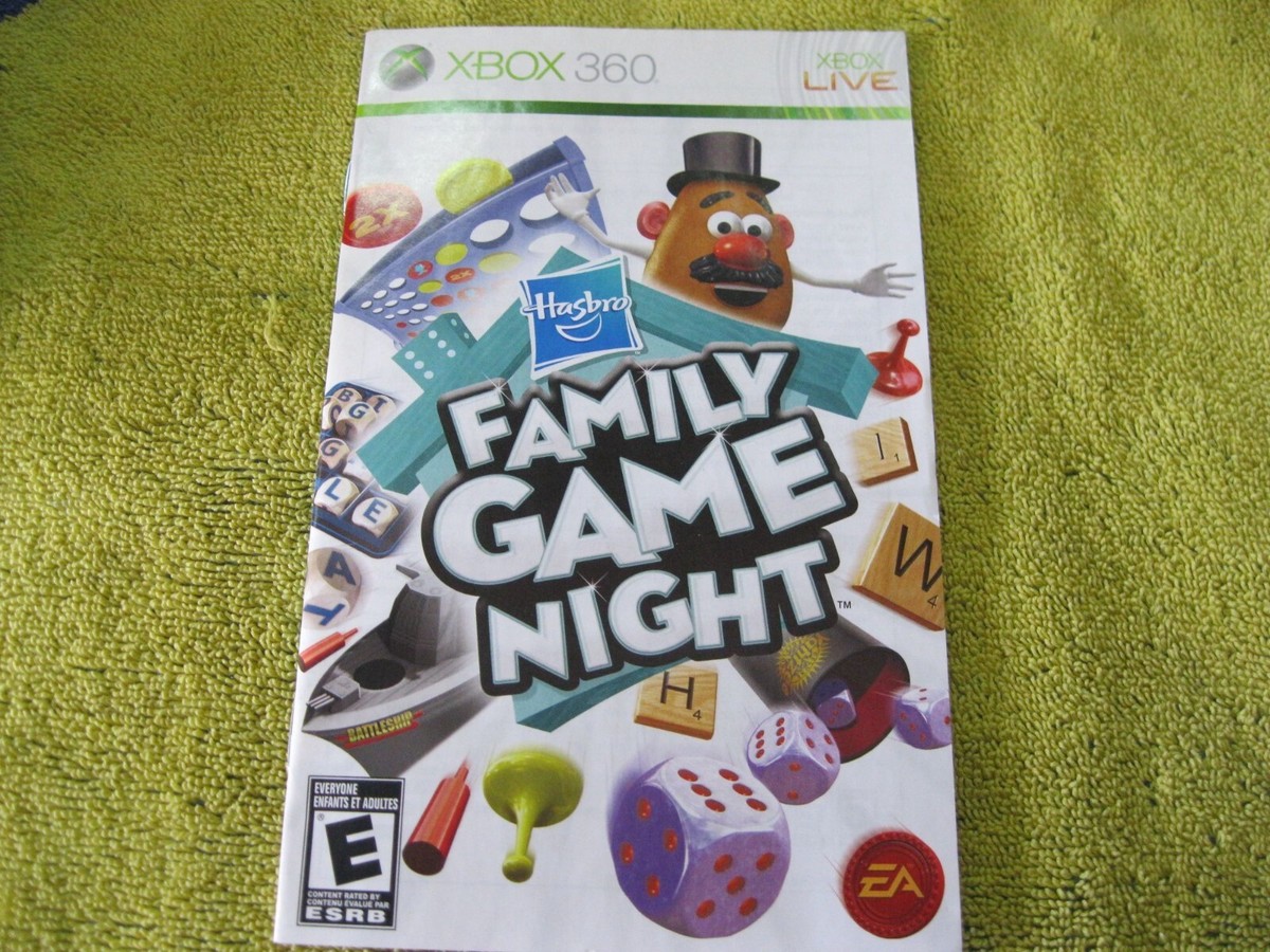 Hasbro Family Game Night Xbox 360 Manual Only