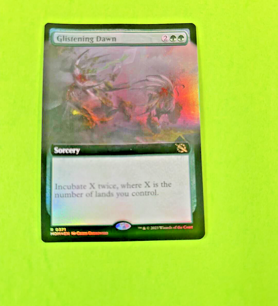 MTG March of the Machine ( Glistening Dawn ) FOIL Extended Art | eBay