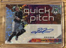 2021 Panini Mosaic ZACK COLLINS Quick Pitch Prizm Autograph #QPA-ZC WHITE SOX