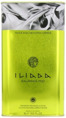 Iliada Extra Virgin Olive Oil Tin 3 Liter (4 pk)