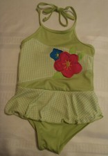 BON BEBE Girls Size 4 Green Swimsuit One Piece Swimwear NWT
