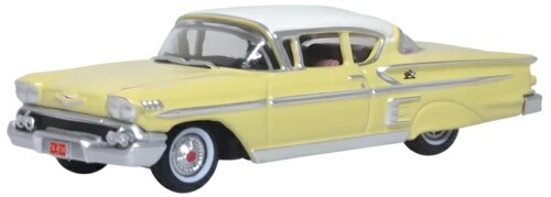 1/87 COLONIAL CREAM/SNOWCREST WHITE CHEVROLET IMPALA SPORT COUPE 1958 87CIS58002