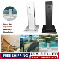 Glass Fence Spigot Pool Balustrade Fencing Clamp Spigots Floor Stand Stairs US