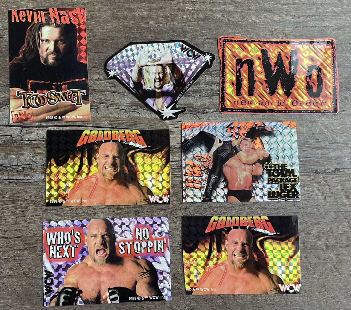 Vintage 1998 WCW NWO LOGO Wrestling Vending Machine Sticker