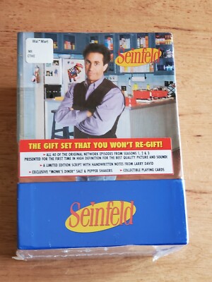 Factory Sealed SEINFELD Season 1,2,3 DVD Gift Box Set Script Cards S+P Shakers