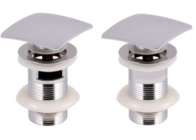 Ablaufventil Click-Clack für Waschbecken Chrom Ablauf Click Clack Quadro